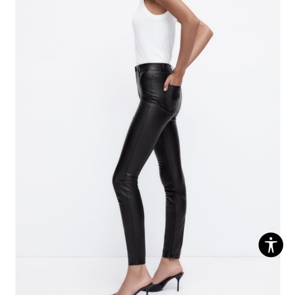 Zara Faux Leather Leggings - Picture 5 of 6